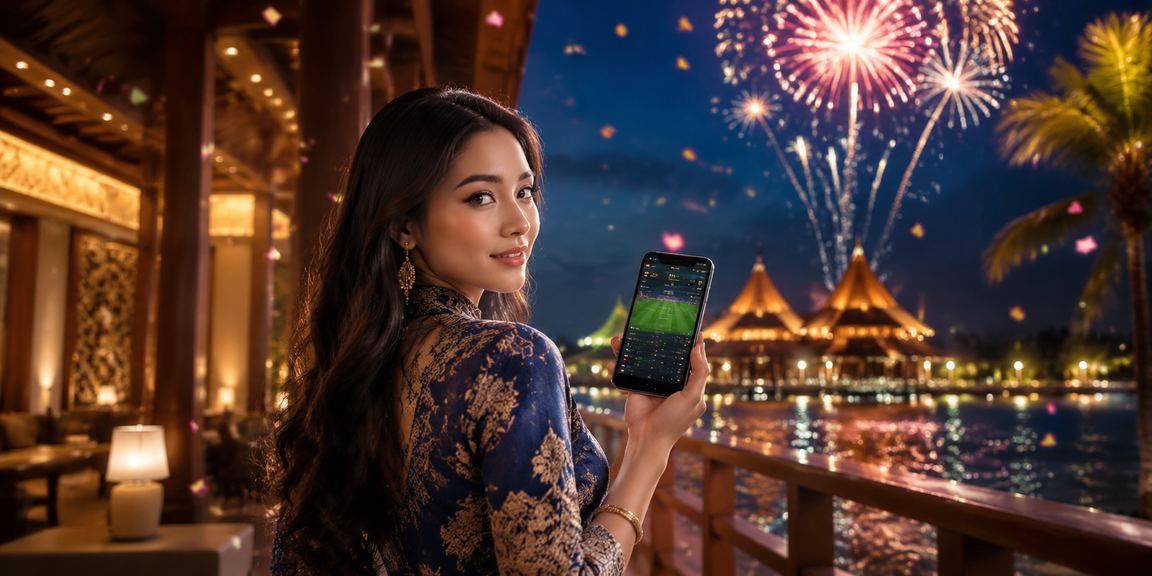 A modern and vibrant Malay-style mobile casino atmosphere in Sarawak, Malaysia
